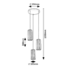 Colgante VENESS 3x E27 cristal tintado - Imagen 6