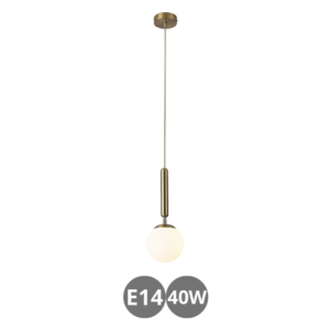 Colgante DIVINA E14 blanco y oro