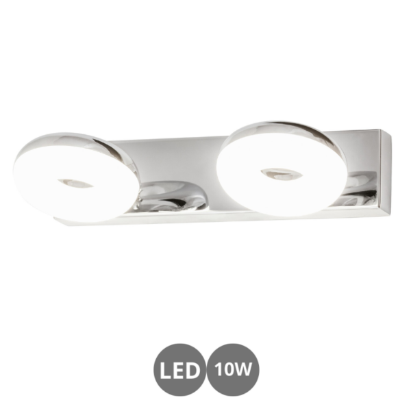 Foco led BEATA 2x5 watts cromo