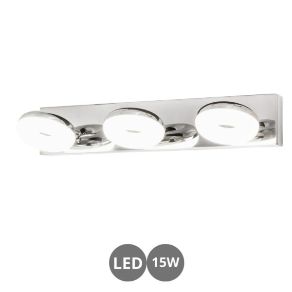 Foco led BEATA 3x5 watts cromo