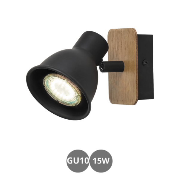 Foco led INDUSTRIAL GU10 negro haya