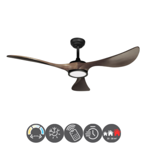 Ventilador VIANA negro roble