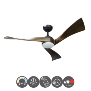 Ventilador JANUBI roble negro