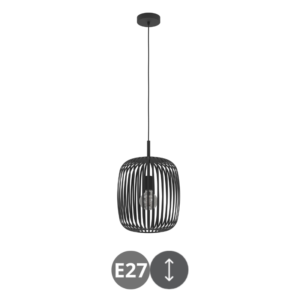 Colgante ROMAZZINA E27 negro