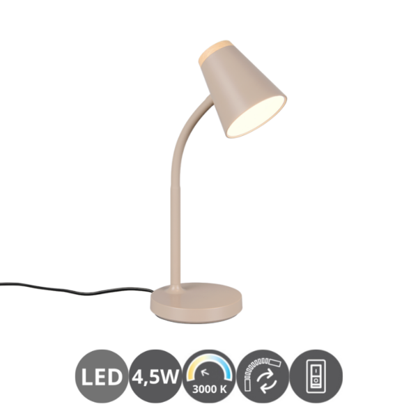 Sobremesa led PONGO beige madera