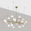 Colgante DORIS 20x G9 oro viejo cristal doble - Imagen 4
