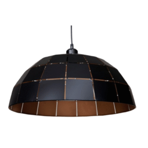 Colgante industrial E27 46cm metal negro y marrón