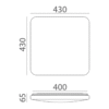 Plafón led ERAS ESTRELLITAS 45 watt 43cm - Imagen 2