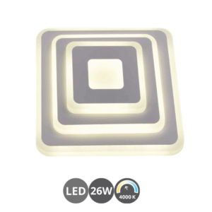 Aplique MINI CUB 26w 4000k blanco