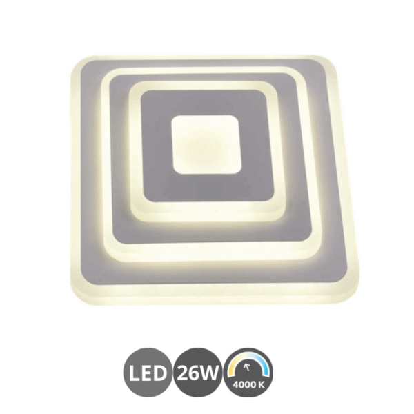 Aplique MINI CUB 26w 4000k blanco