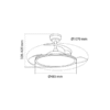Ventilador TRIDENT 72w 107cm blanco - Imagen 6