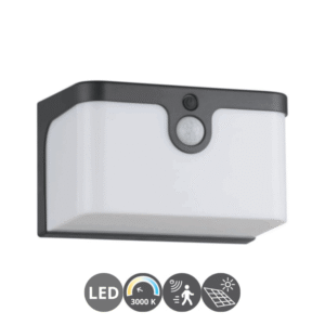 Aplique solar CROARA 3000k con sensor