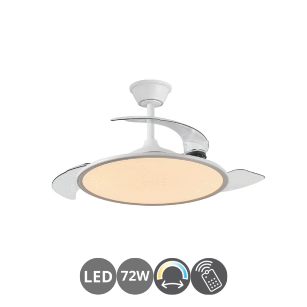 Ventilador TRIDENT 72w 107cm blanco