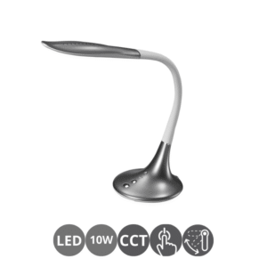 Flexo estudio SEDAN 10 watts CCT táctil plata