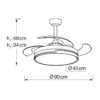 Ventilador retráctil MINIDESTROY 62w 40/90cm (-13m²) - Imagen 2