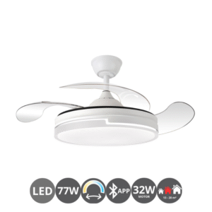 Ventilador retráctil DESTROY 77w 50/107cm (13-20m²)
