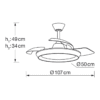 Ventilador MAGNO blanco (13-20m²) - Imagen 3