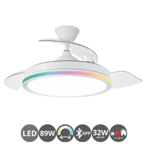 Ventilador PLAY RGB blanco (13-20m²)