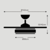 Ventilador CHLOE XL 50/122cm blanco (13-20m³) - Imagen 3