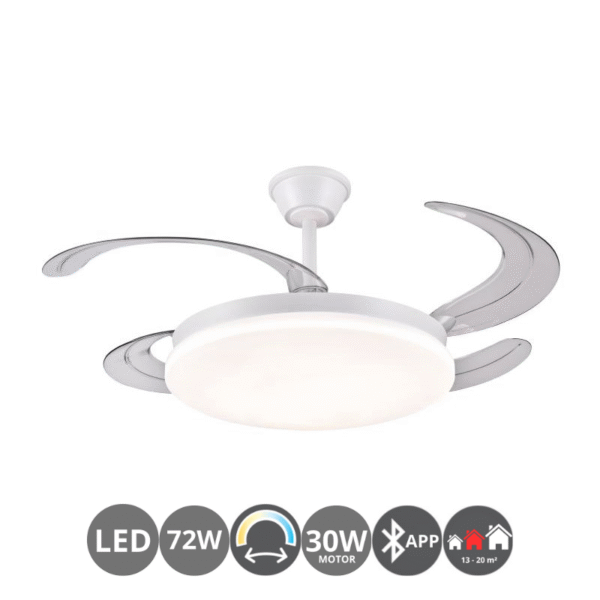 Ventilador CHLOE XL 50/122cm blanco (13-20m³)
