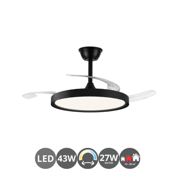 Ventilador POLARIS 48,5/106cm negro (13-20m³)