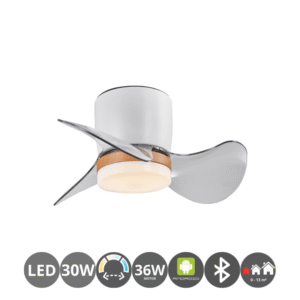 Ventilador DUBAI 55cm blanco haya