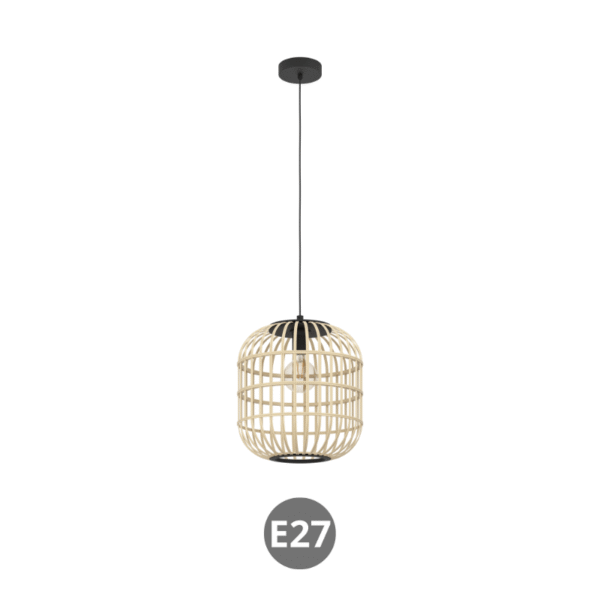 Lámpara BORDESLEY 1x E27 madera