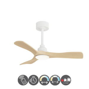Ventilador CARLA S 91cm blanco haya