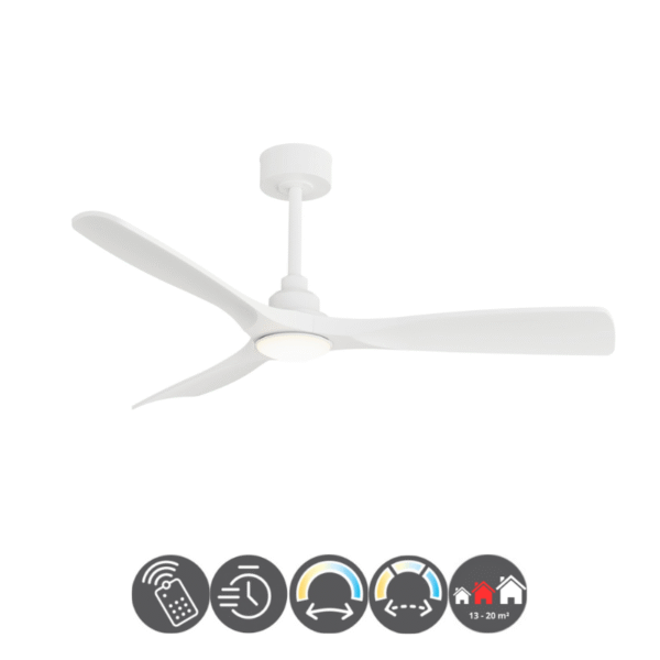Ventilador CARLA L 132cm madera blanco