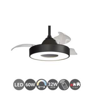 Ventilador retráctil ICON MINI 45w negro (0-13m²)