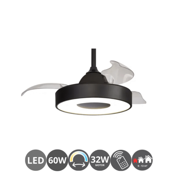 Ventilador retráctil ICON MINI 45w negro (0-13m²)