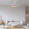 Ventilador retráctil NATUR 45w blanco madera (13-20m²) - Imagen 2
