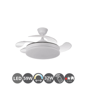 Ventilador TRIDENTE 91cm blanco