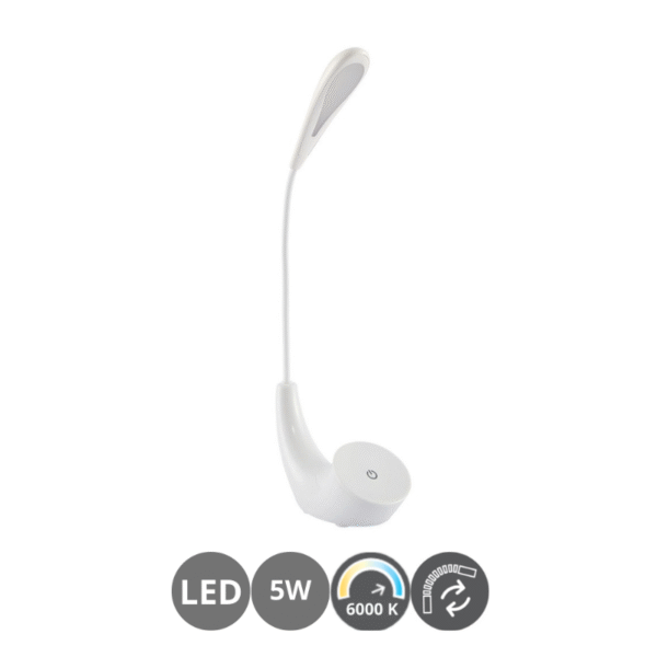 Flexo led ANCLA 5 watts blanco