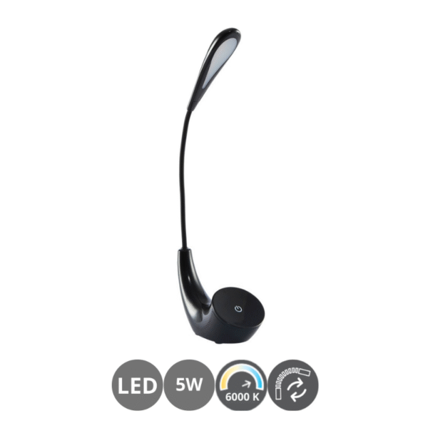 Flexo led ANCLA 5 watts negro