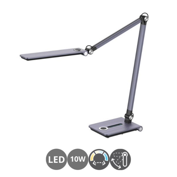 Flexo led DARDO 10 watts con memoria gris