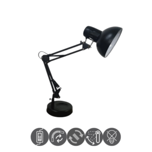 Lámpara flexo RUTILO negro