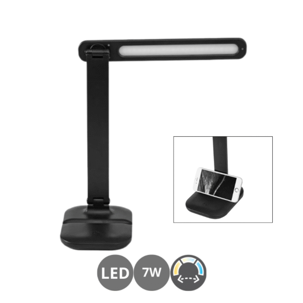 Flexo led HONEY 7 watts táctil negro