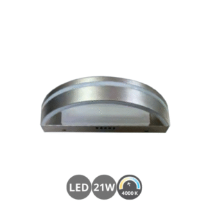 Aplique pared led CURVA 21w níquel mate