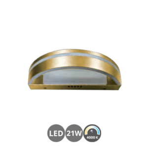Aplique pared led CURVA 21w oro mate