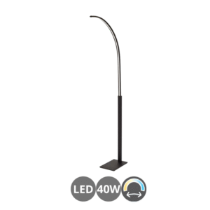 Lámpara de pie led CURVA 40w negro