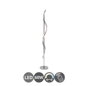 Lámpara de pie led 60w cromo