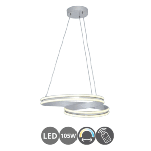Lámpara led OCHO 105w dimable cromo
