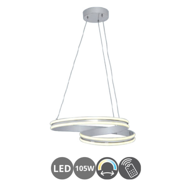 Lámpara led OCHO 105w dimable cromo