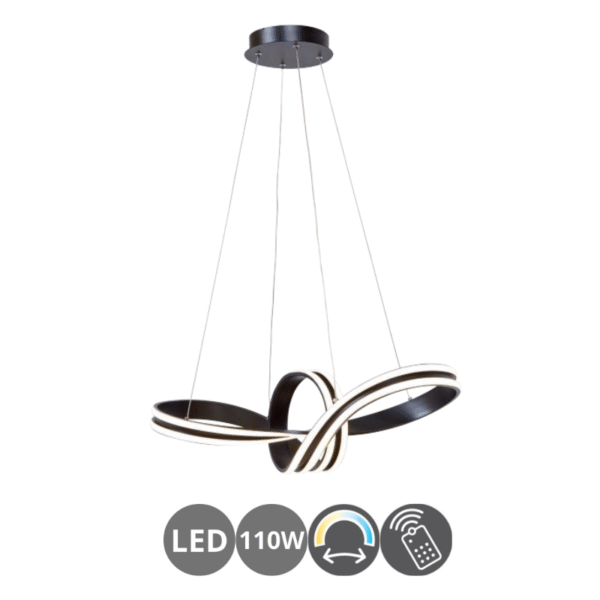 Lámpara led NUDO 110w dimable negro