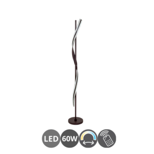 Lámpara de pie led 60w café