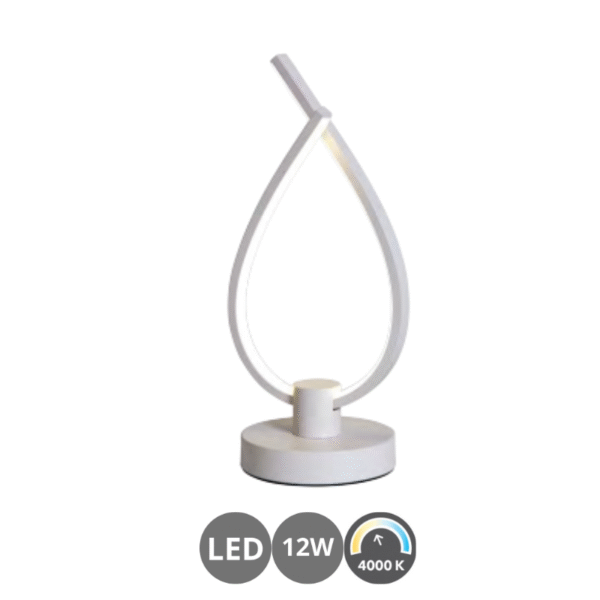 Sobremesa led LAZO 12w mando a distancia blanco