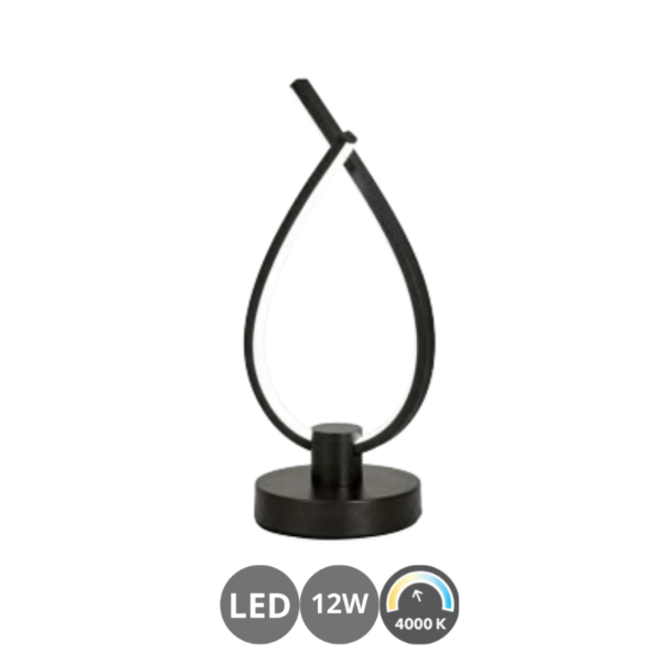 Sobremesa led LAZO 12w mando a distancia negro