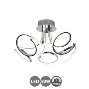 Plafón led PRIMAVERA 90w metal cromo
