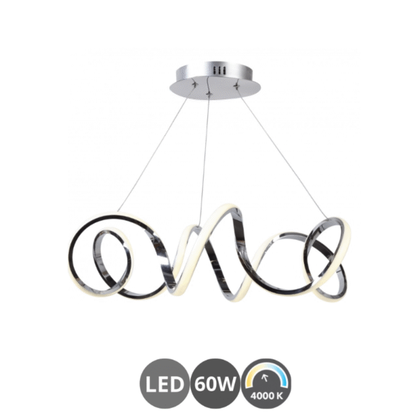 Lámpara led PRIMAVERA 60w metal cromo